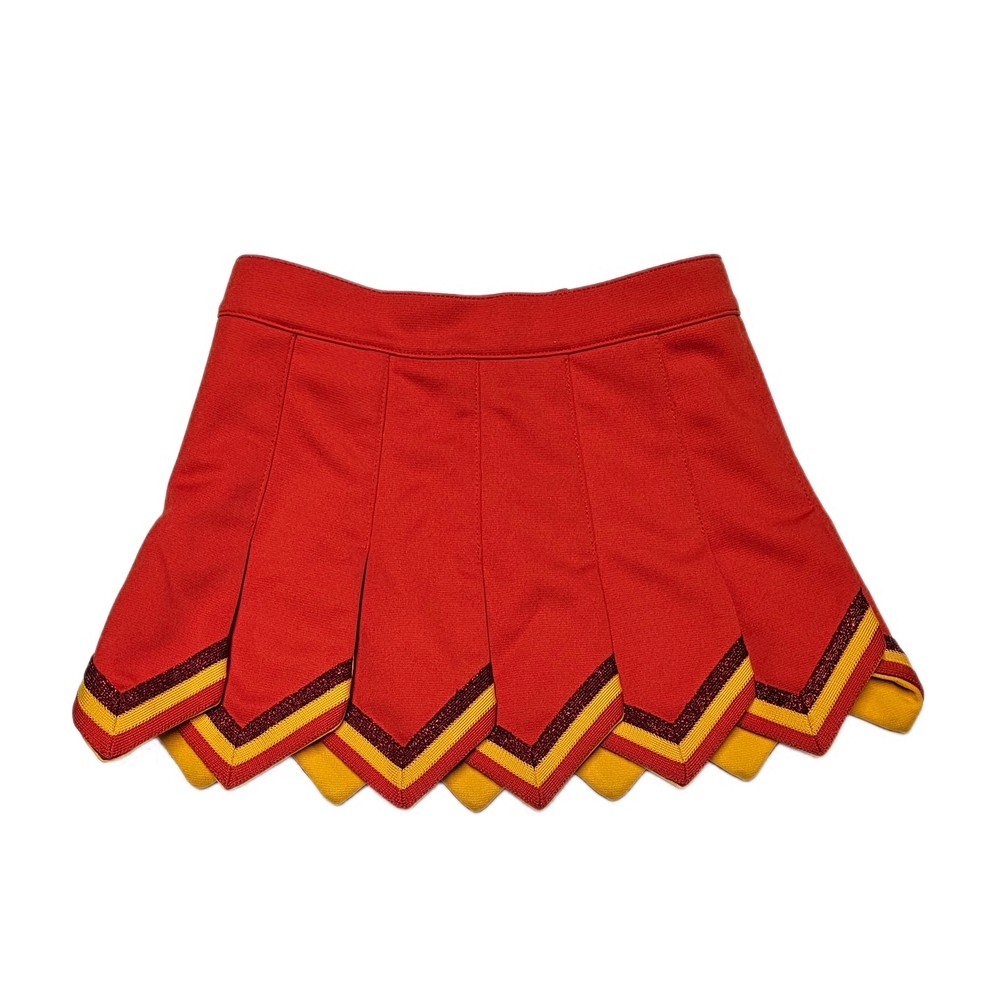 CDT Cheerleader & DanzteamCheerleader Skirt Orange and Yellow Pleated Girls